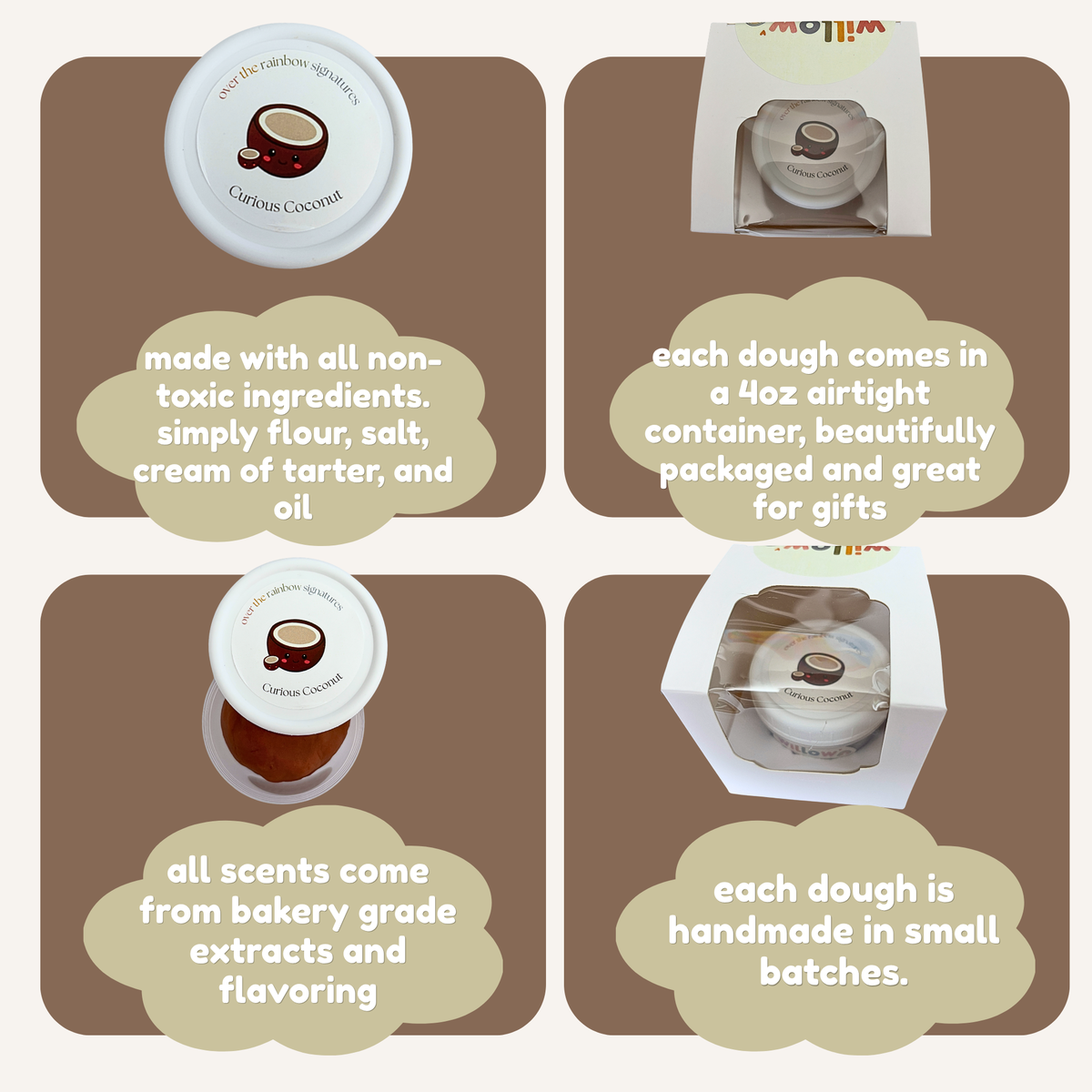 Coconut Scented Brown Dough